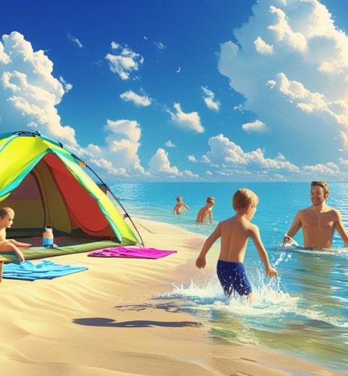 camping dan berenang di pinggir pantai (1)